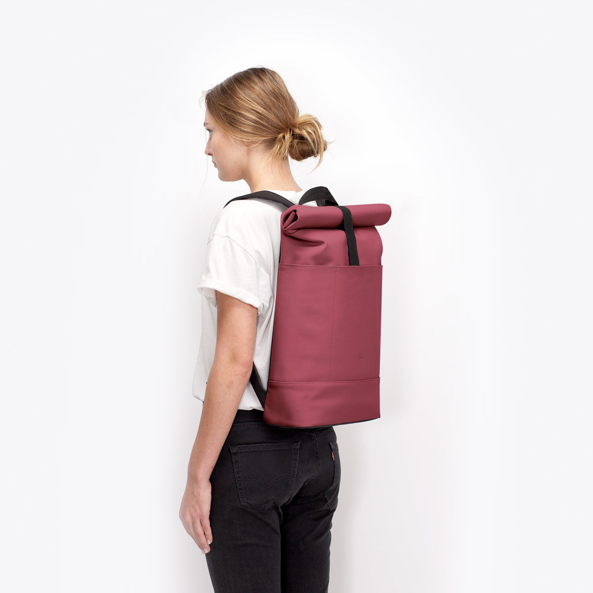 Hajo Roll-Top Backpack - Burgundy / Medium