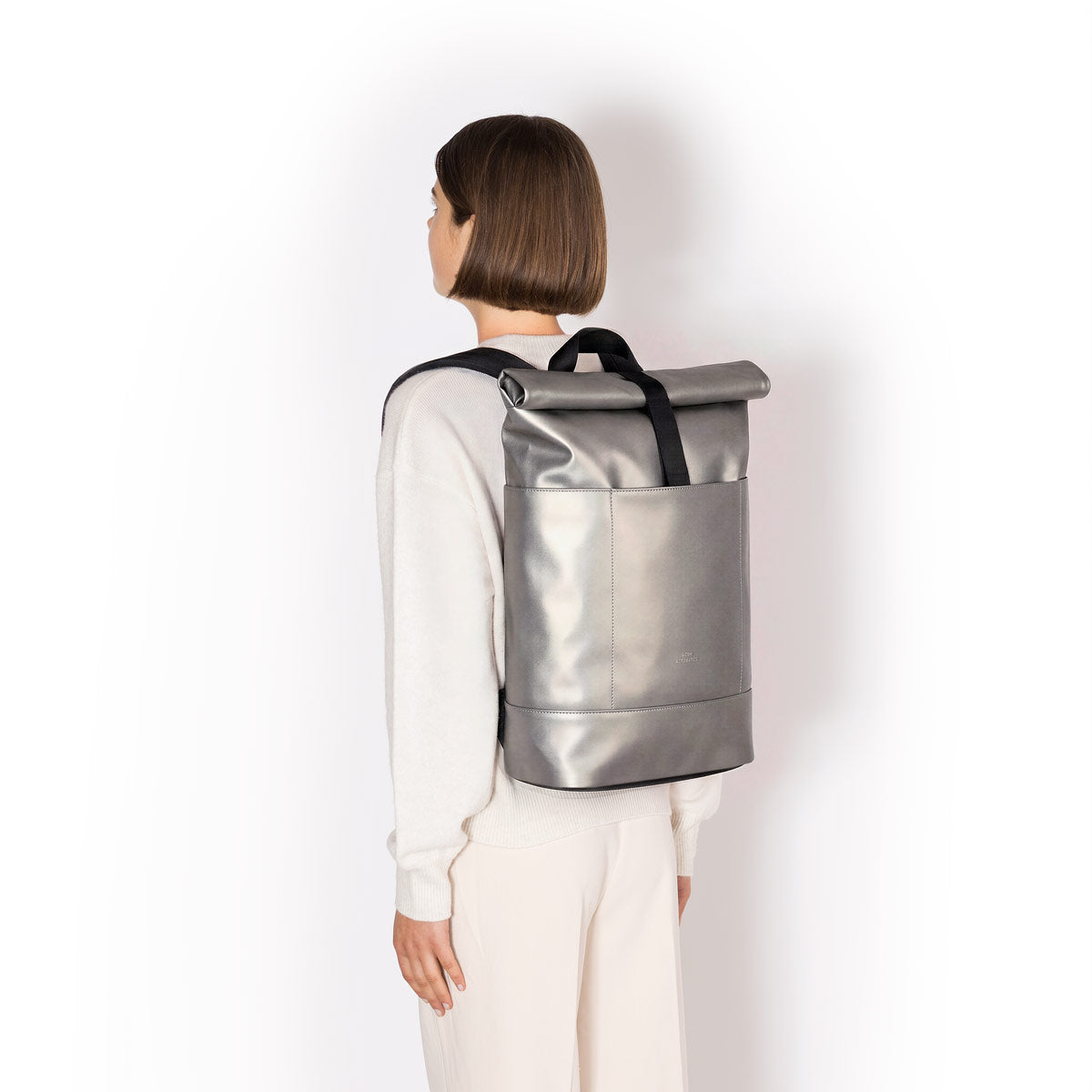 Hajo Roll-Top Backpack - Dark Grey Metallic / Medium