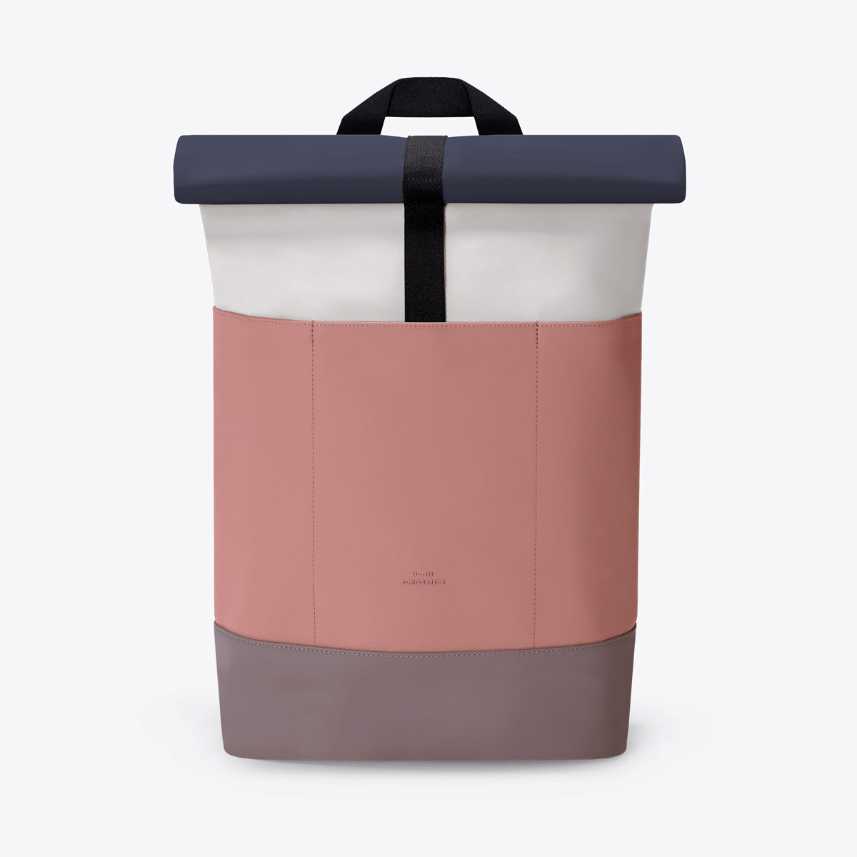 Hajo Roll-Top Backpack - Glacier Grey - Dark Rose / Medium
