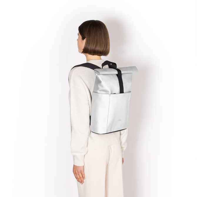 Hajo Roll-Top Backpack - Silver Metallic / Mini