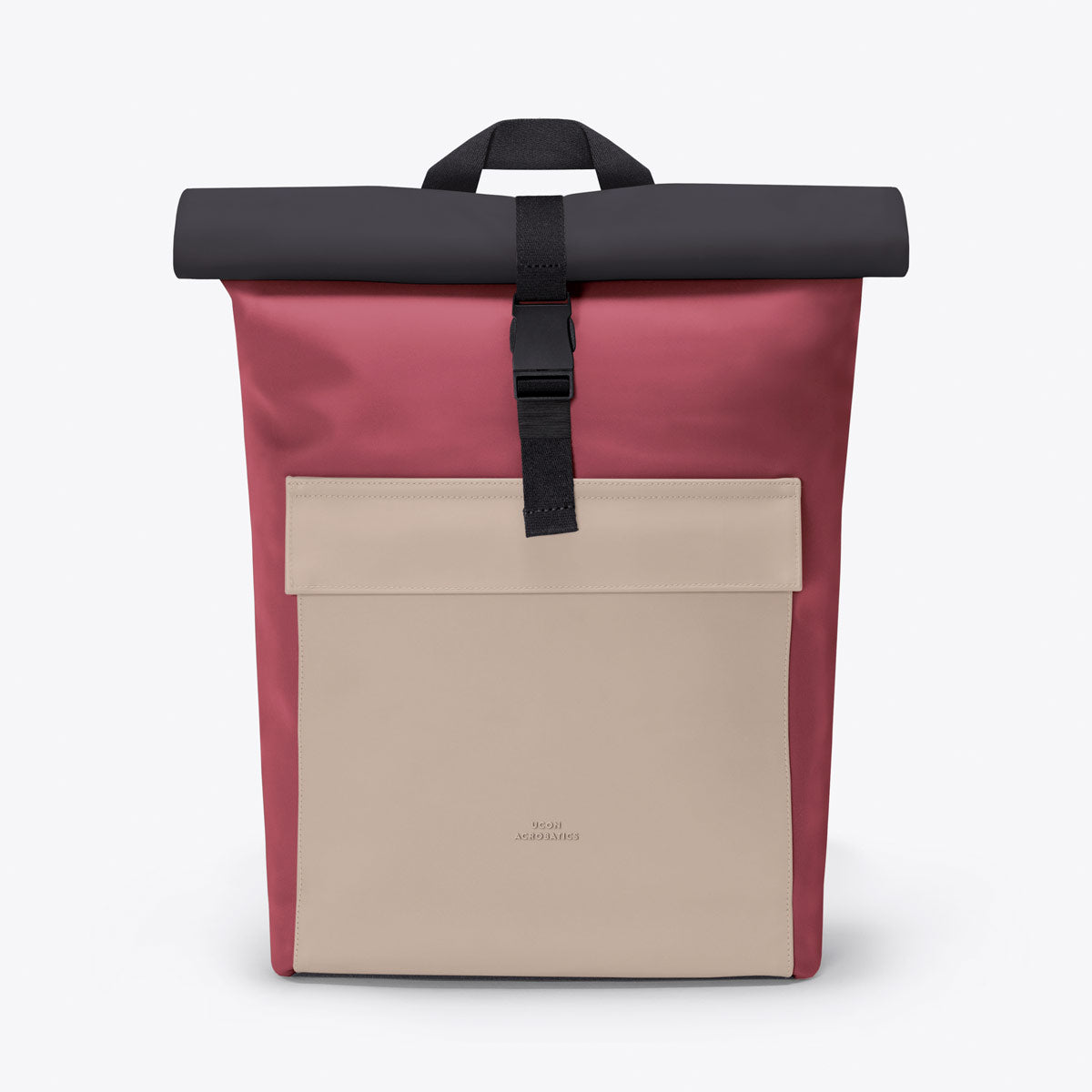 Jannik Roll-Top Backpack - Burgundy - Sand / Medium