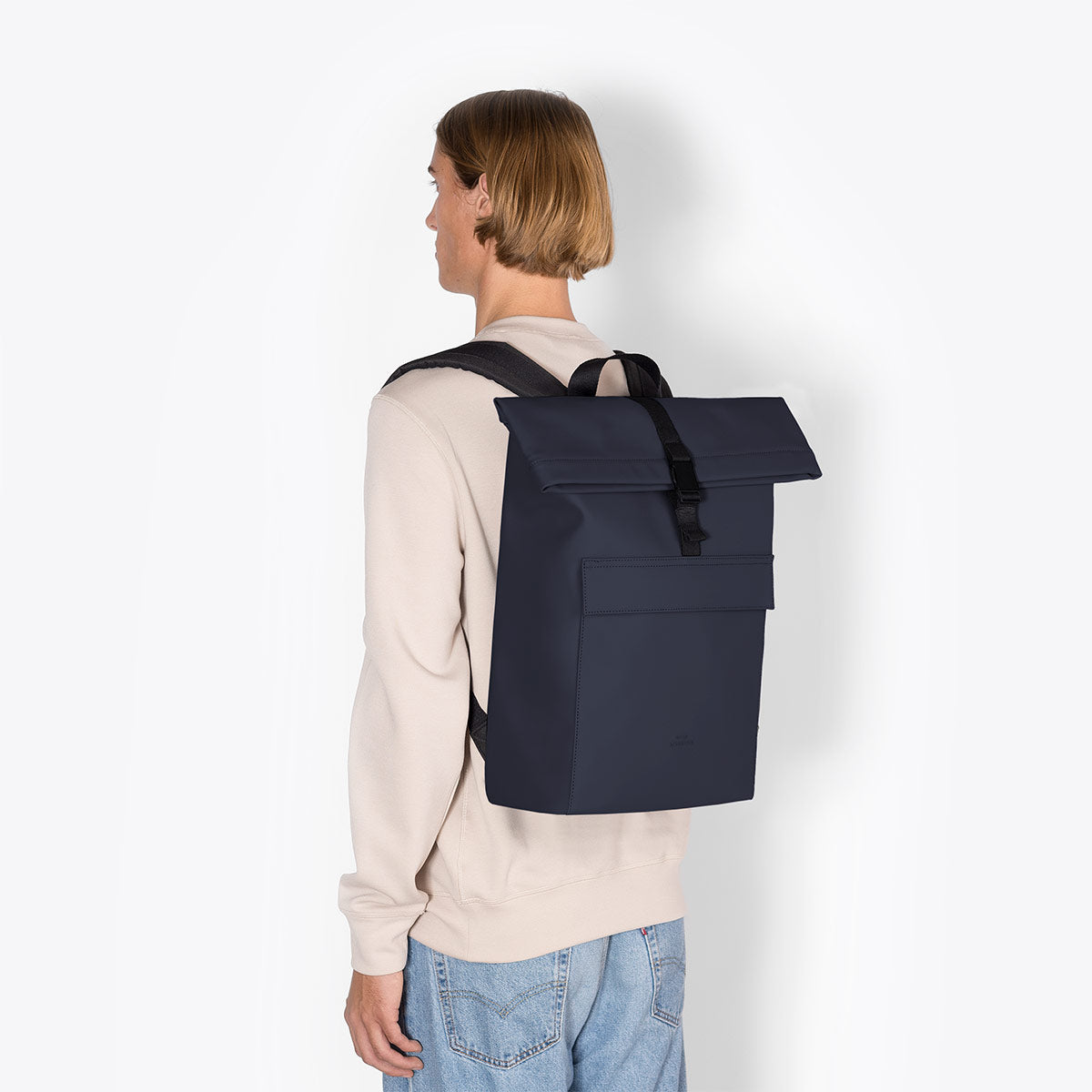 Jannik Roll-Top Backpack - Dark Navy / Medium