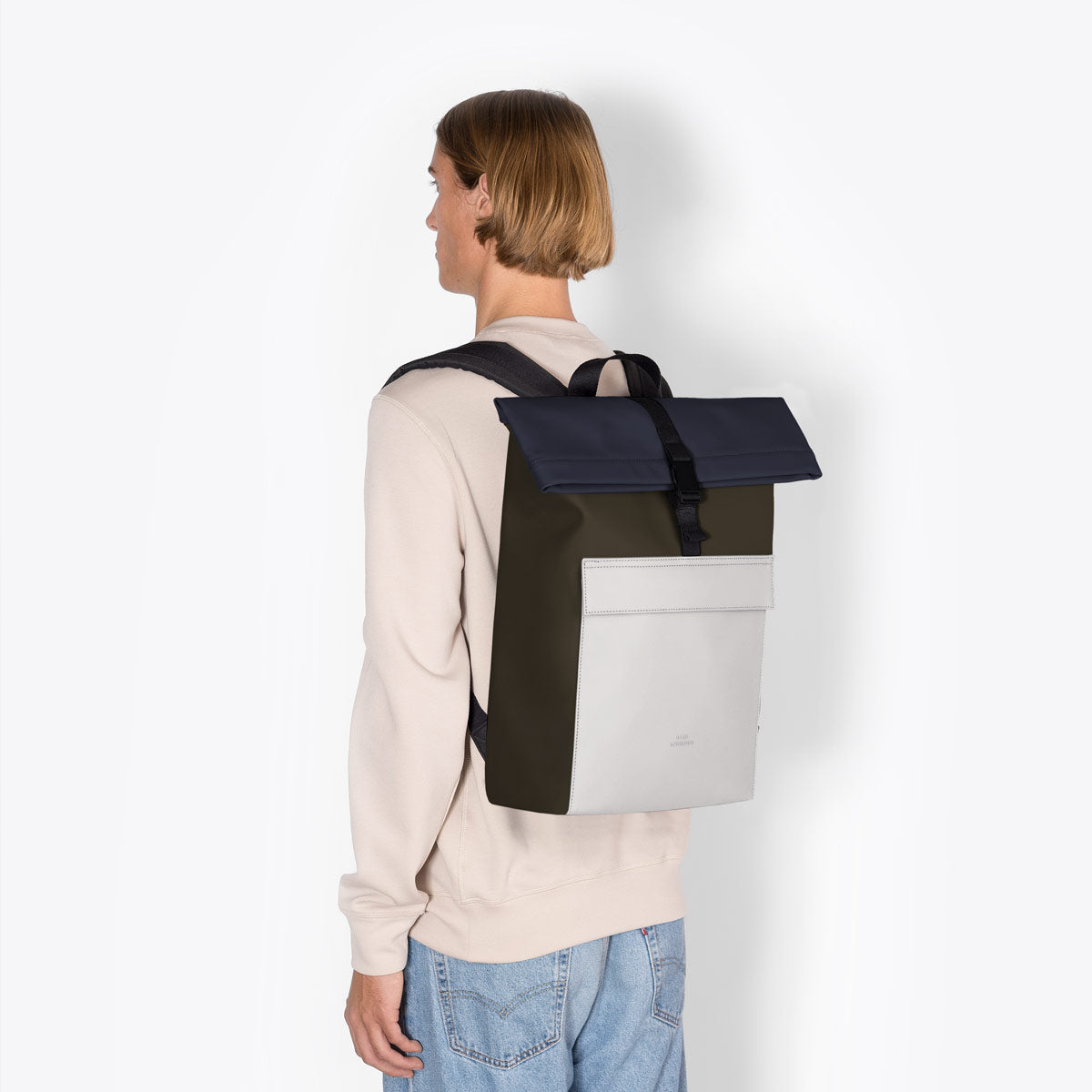 Jannik Roll-Top Backpack - Olive-Glacier-Grey / Medium