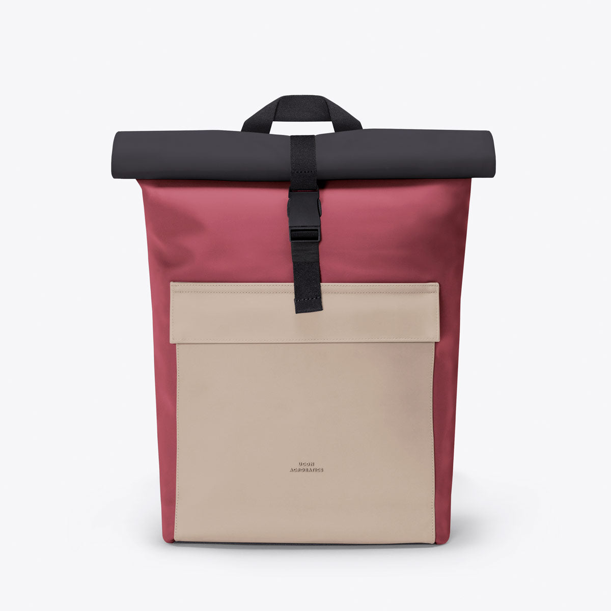 Jannik Roll-Top Backpack - Burgundy - Sand / Mini