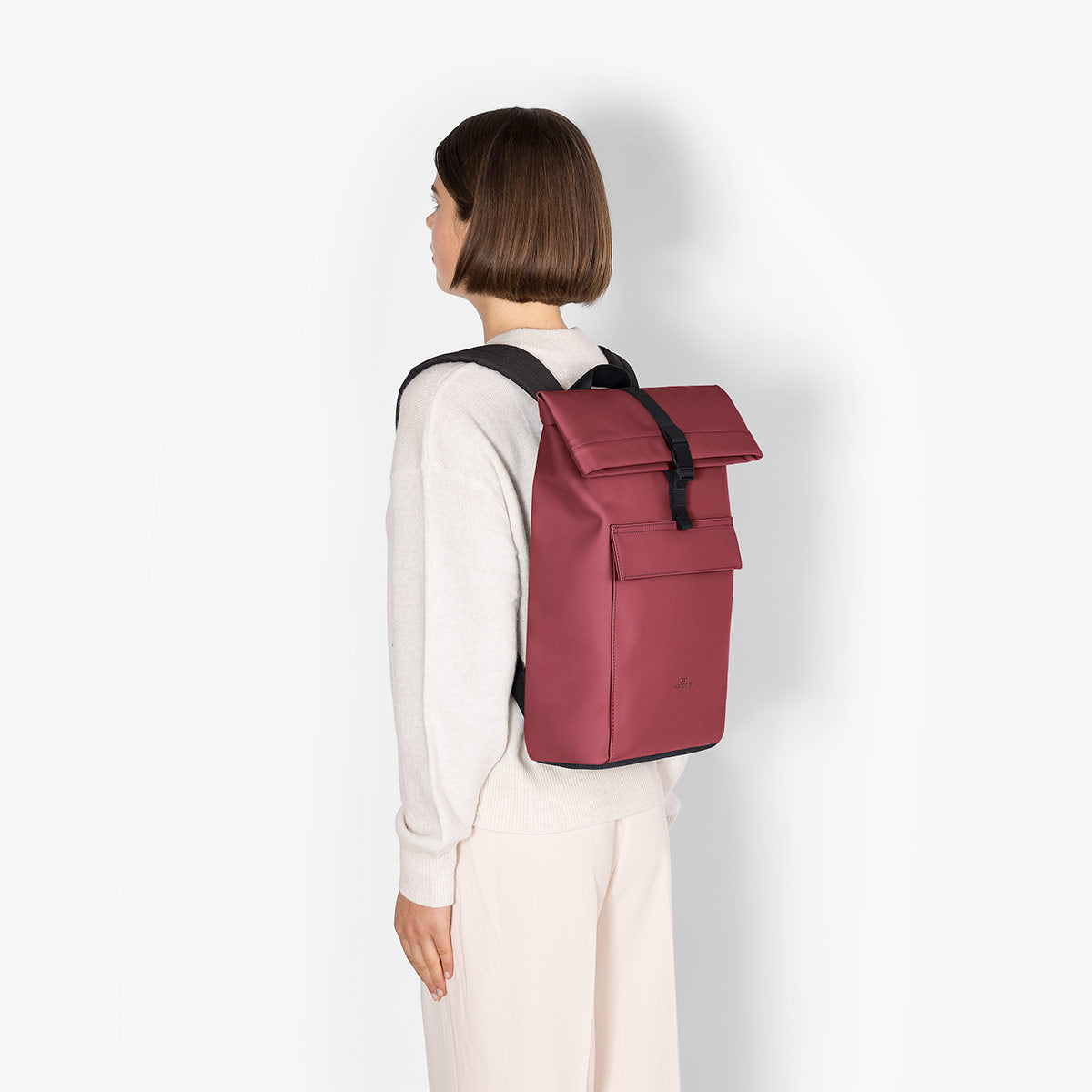 Jannik Roll-Top Backpack - Burgundy / Mini