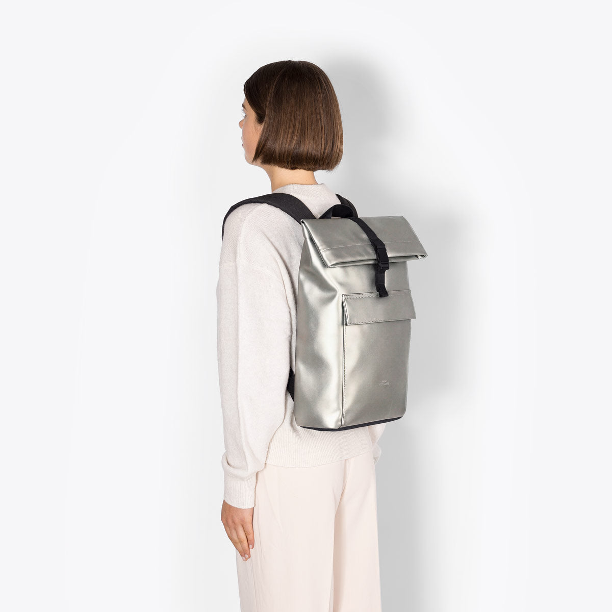Jannik Roll-Top Backpack - Dark Grey Metallic / Mini
