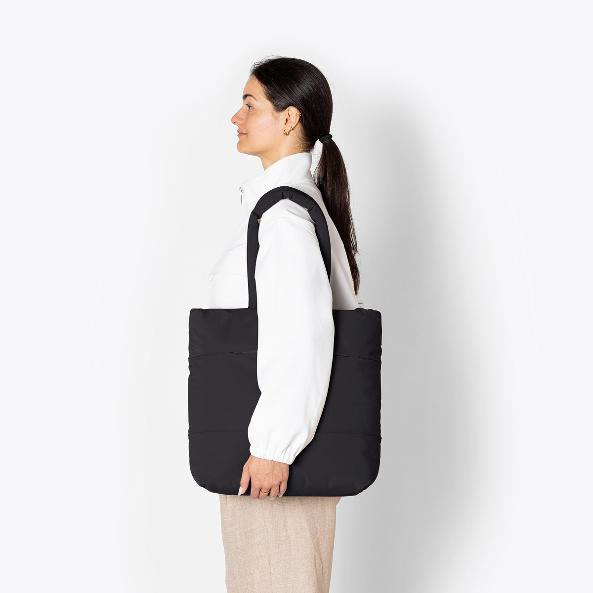 Josua Puffy Tote Bag - Black