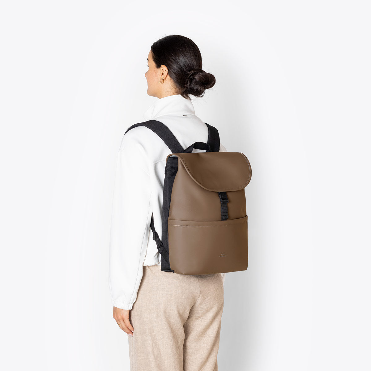 Mion Flat Top Backpack - Chestnut
