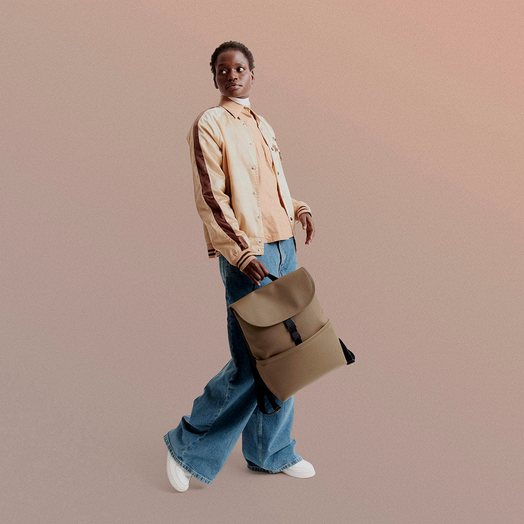 Mion Flat Top Backpack - Chestnut