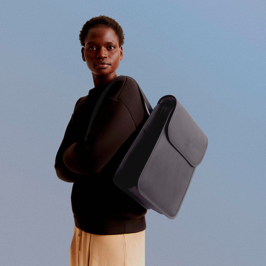 Adina Flap-Top Backpack - Black