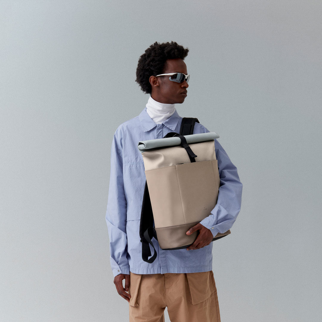 Hajo Roll-Top Backpack - Light Sand - Sand / Medium