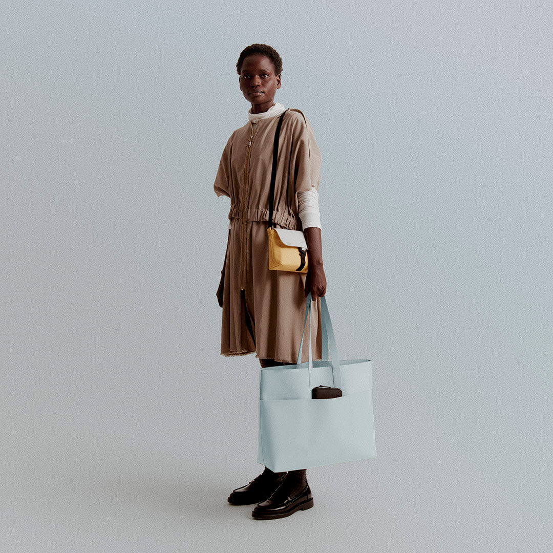 Emilia Tote Bag - Dusty Blue